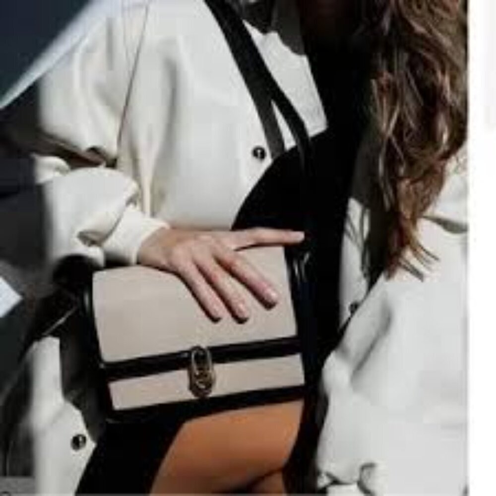 NWT- JULES KAE X ANTHROPOLOGIE MIA  BAG BLUSH LIZARD/BLACK - Picture 7 of 9